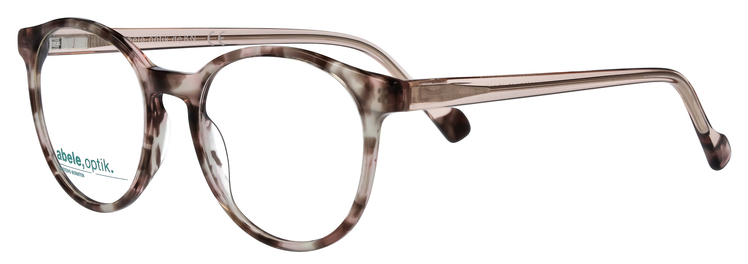 Das Bild zeigt die Korrektionsbrille 148821 von der Marke Abele Optik in  rosa braun havana.
