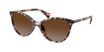 Das Bild zeigt die Ralph Sonnenbrille RA5339U in pink havanna leicht von der Seite.