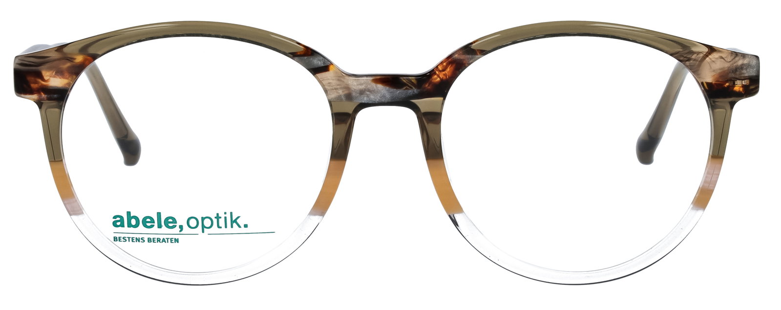 Das Bild zeigt die Korrektionsbrille 148841 von der Marke Abele Optik in  grün/rosa/weiß.