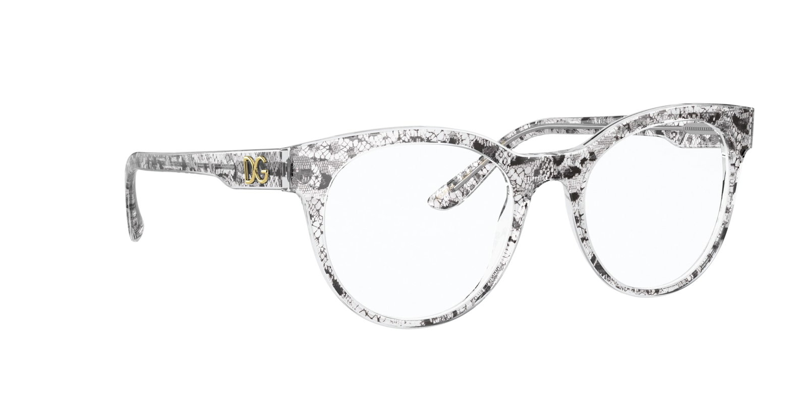 Das Bild zeigt die Korrektionsbrille DG3334 3287 von der Marke D&G in schwarz-weiß.
