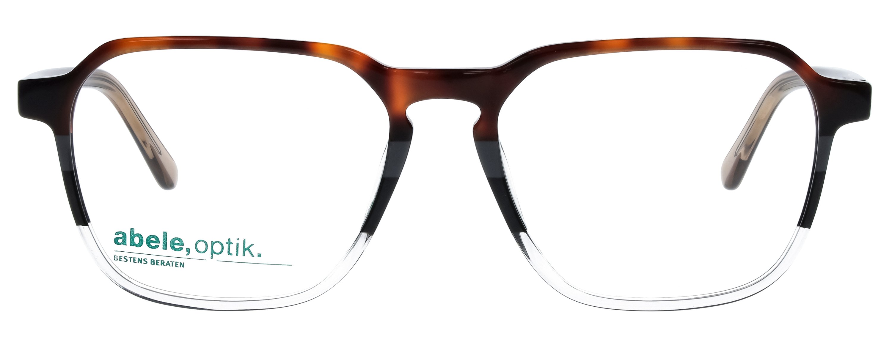 Das Bild zeigt die Korrektionsbrille 148941 von der Marke Abele Optik in braun gemustert.