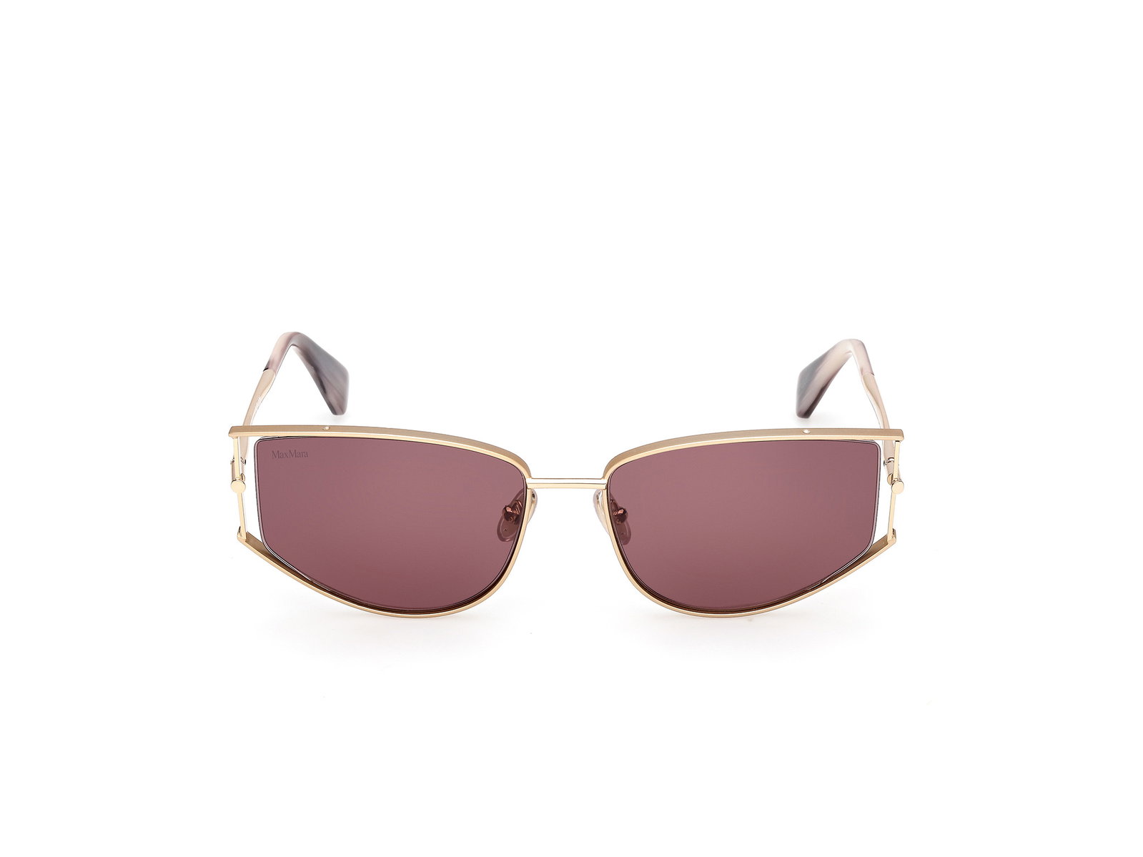 Das Bild zeigt die Sonnenbrille MM0141 von der Marke Max Mara in Blassgold.