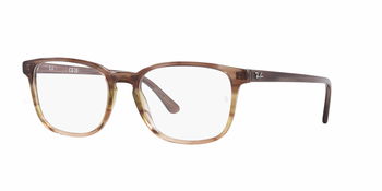 Ray Ban Brille in Braun gestreift & Grün für Damen & Herren RX5418 8255 54