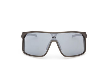 Das Bild zeigt die Adidas Sport Sonnenbrille Alkator SP0124 in matt dunkelgrün von vorne.