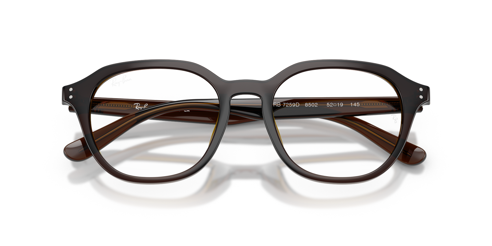 Auf diesem Bild sehen Sie die Korrektionsbrille 0RX7259D von Ray Ban in der Farbe Schwarz.