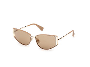 Das Bild zeigt die Sonnenbrille MM0141 von der Marke Max Mara in Blassgold.