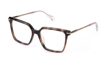 Police Brille VPLR14 01GQ 54 in Braun/Pink Havana