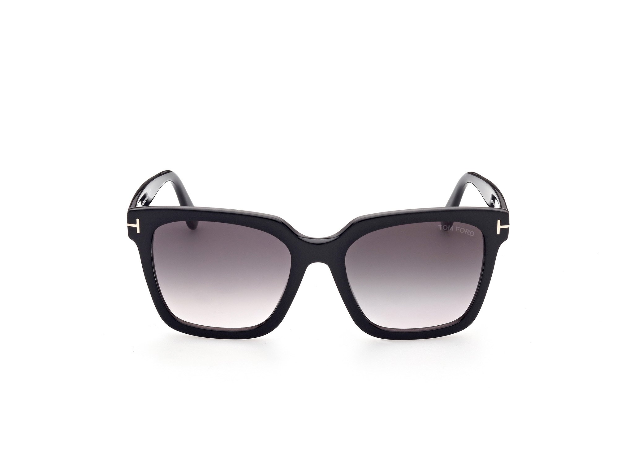 Das Bild zeigt die Sonnenbrille Selby FT0952 von der Marke Tom Ford in schwarz frontal