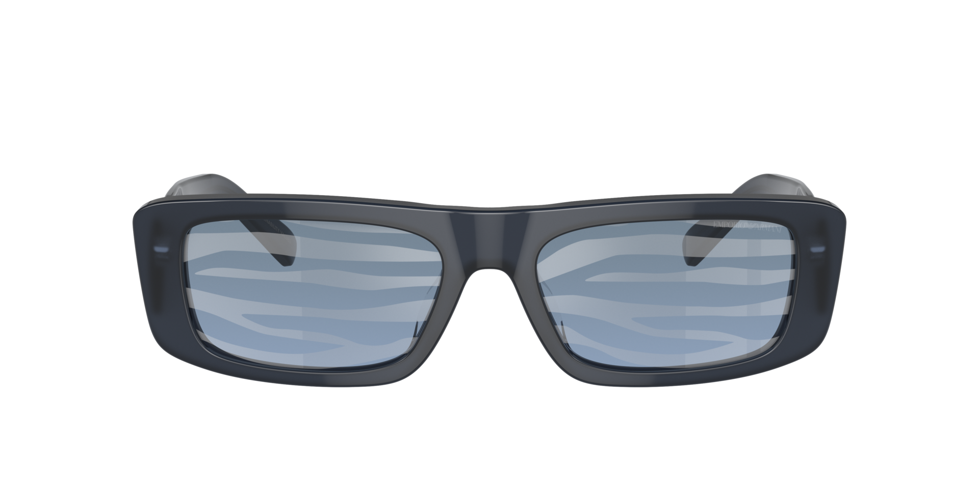 Das Bild zeigt die Sonnenbrille EA4229U 6120AM von der Marke Emporio Armani in blau/zebra.