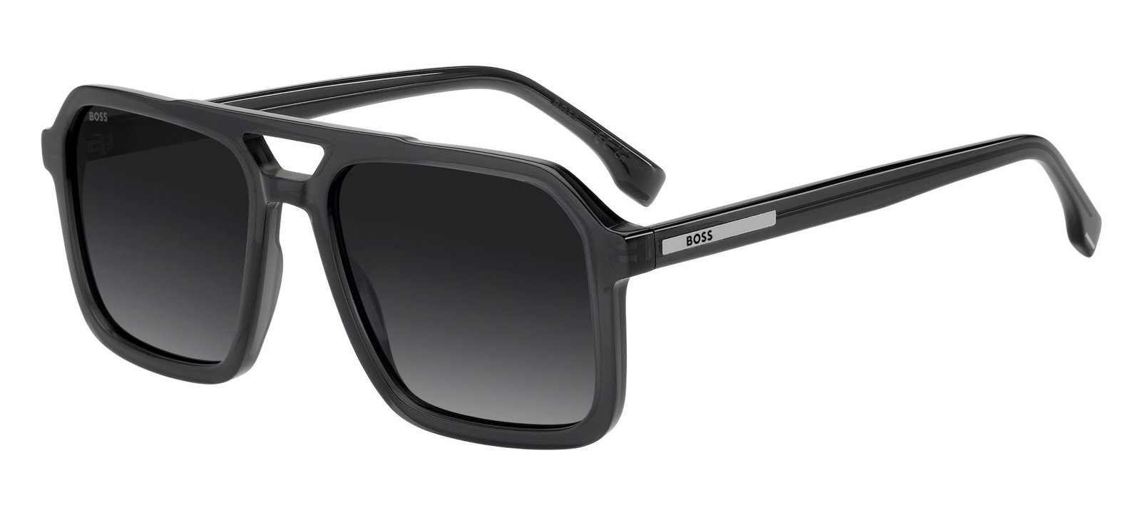 zu sehen ist eine Sonnenbrille von Boss in der Farbe Schwarz.