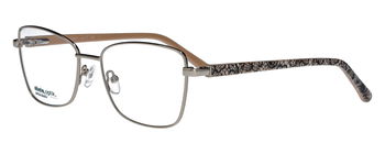 abele optik Brille für Damen gold eckig Metall Bügel gemustert 145651