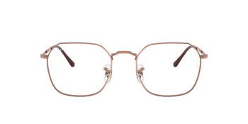 Das Bild zeigt die rotgoldenen Brille von Ray Ban RX3694V von vorne.