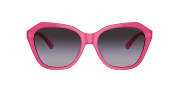 Das Bild zeigt die Sonnenbrille EA4221 61188G von der Marke Emporio Armani in fuchsia.