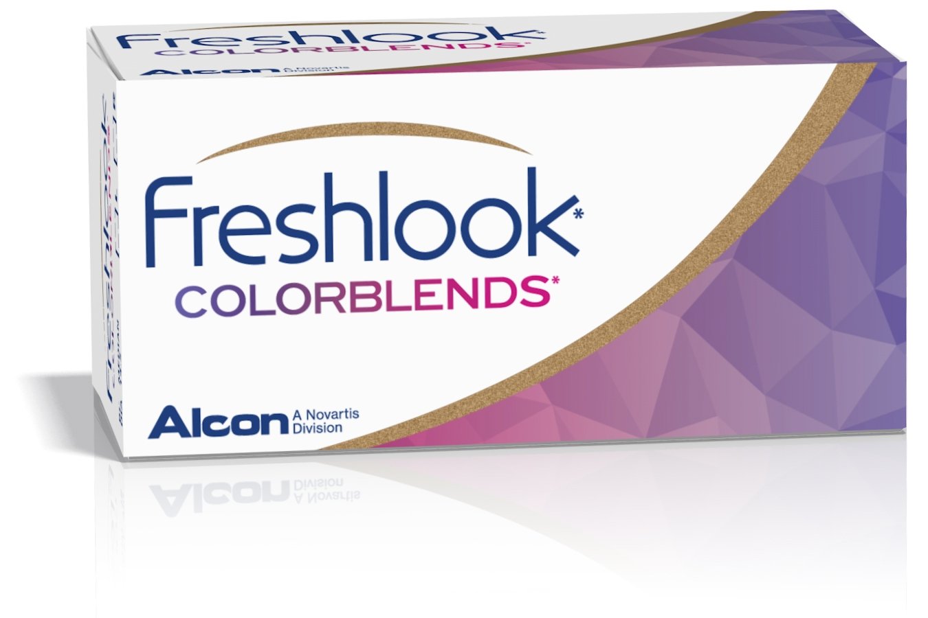 Das Bild zeigt die Verpackung der farbigen Kontaktlinse Freshlook Colorblends.