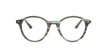 Das Bild zeigt die Korrektionsbrille RX5430 von Ray Ban in Grün/Braun von vorne.