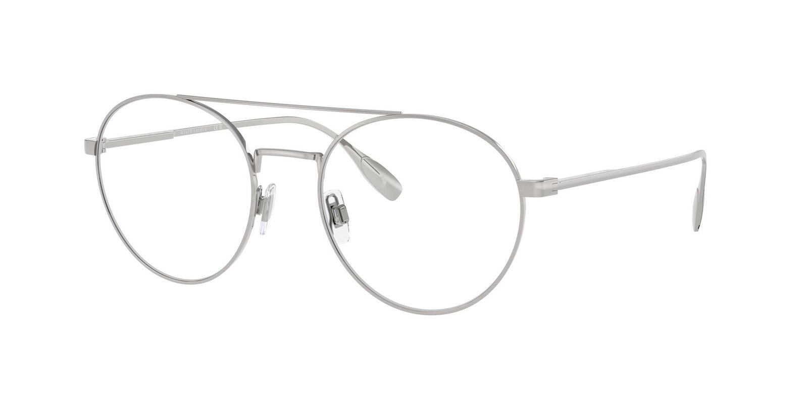 Das Bild zeigt die Korrektionsbrille 1234 von der Marke Polo in Silber.