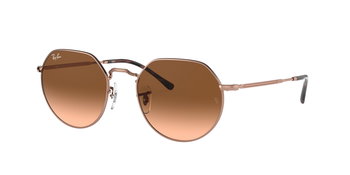 Das Bild zeigt die Ray Ban Sonnenbrille RB3565 in roségold leicht seitlich.