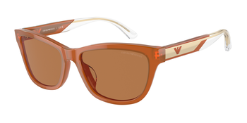 Das Bild zeigt die Sonnenbrille EA4227U 609773 von der Marke Emporio Armani in orange.