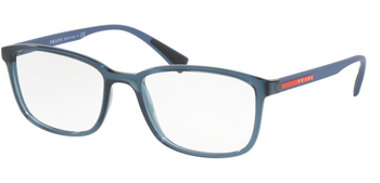 Prada Linea Rossa Brille PS 04IV CZH1O1 55 blau transparent