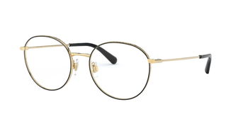 Das Bild zeigt die Korrektionsbrille DG1322 1334 von der Marke D&G in gold-schwarz.