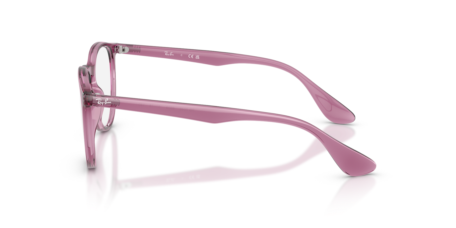 Auf diesem Bild sehen Sie die Korrektionsbrille 0RX7046 von Ray Ban in der Farbe Rosa.