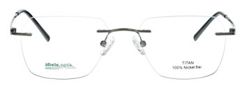 Das Bild zeigt die Randlose Titan Korrektionsbrille 151141 von Abele Optik in der Farbe Schwarz.