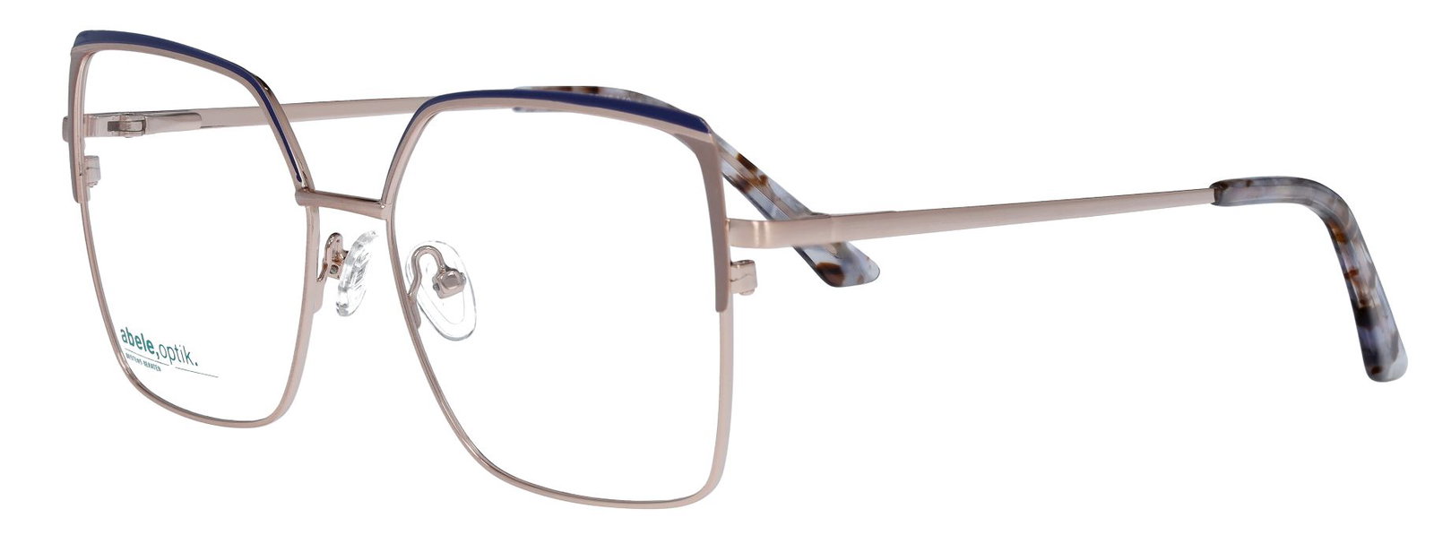 abele optik Brille für Damen in rosegold/dunkelblau 152541