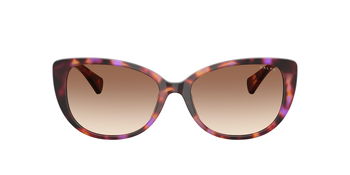 Das Bild zeigt die Ralph Sonnenbrille RA5340U in havanna violett glänzend von vorne.