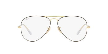 Das Bild zeigt die Korrektionsbrille RX6489 2890 von der Marke Ray-Ban in Gold/Schwarz.