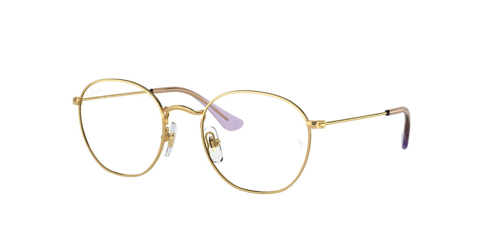 zu sehen ist die Korrektionsbrille RB9572V von Ray Ban für Kinder in der Farbe Gold.