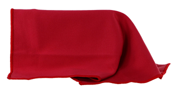 Das Bild zeigt ein Brillenputztuch in rot.