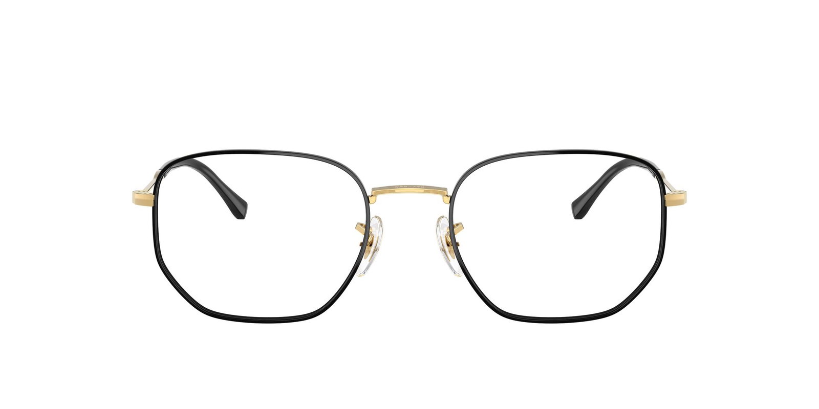 Das Bild zeigt die Korrektionsbrille RX6496 3175 von der Marke Ray-Ban in Schwarz Gold.