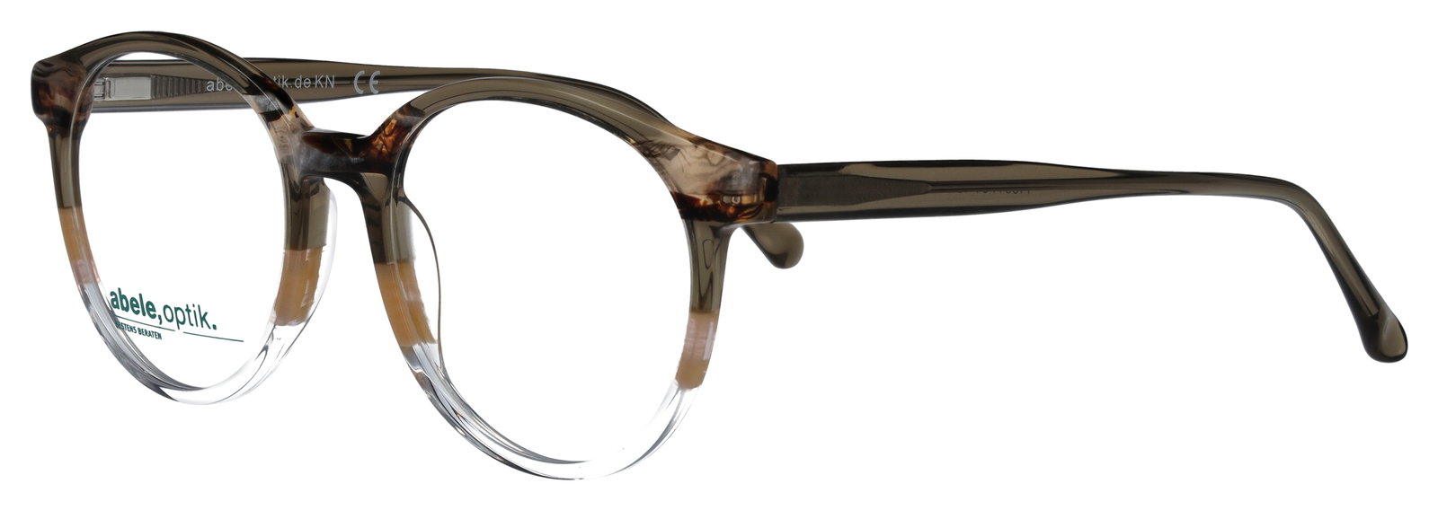 Das Bild zeigt die Korrektionsbrille 148841 von der Marke Abele Optik in  grün/rosa/weiß.
