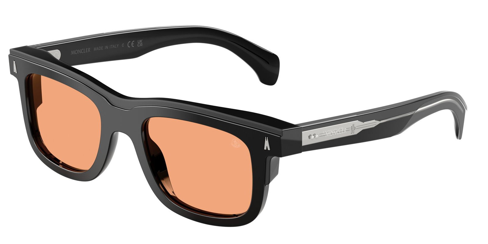 zu sehen ist die Sonnenbrille 6004 von Moncler in der Farbe Schwarz.