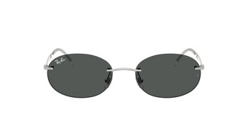 Das Bild zeigt die Ray Ban Sonnenbrille RB3767 in Silber mit dunkelgrauen Verlaufsgläsern von vorne.
