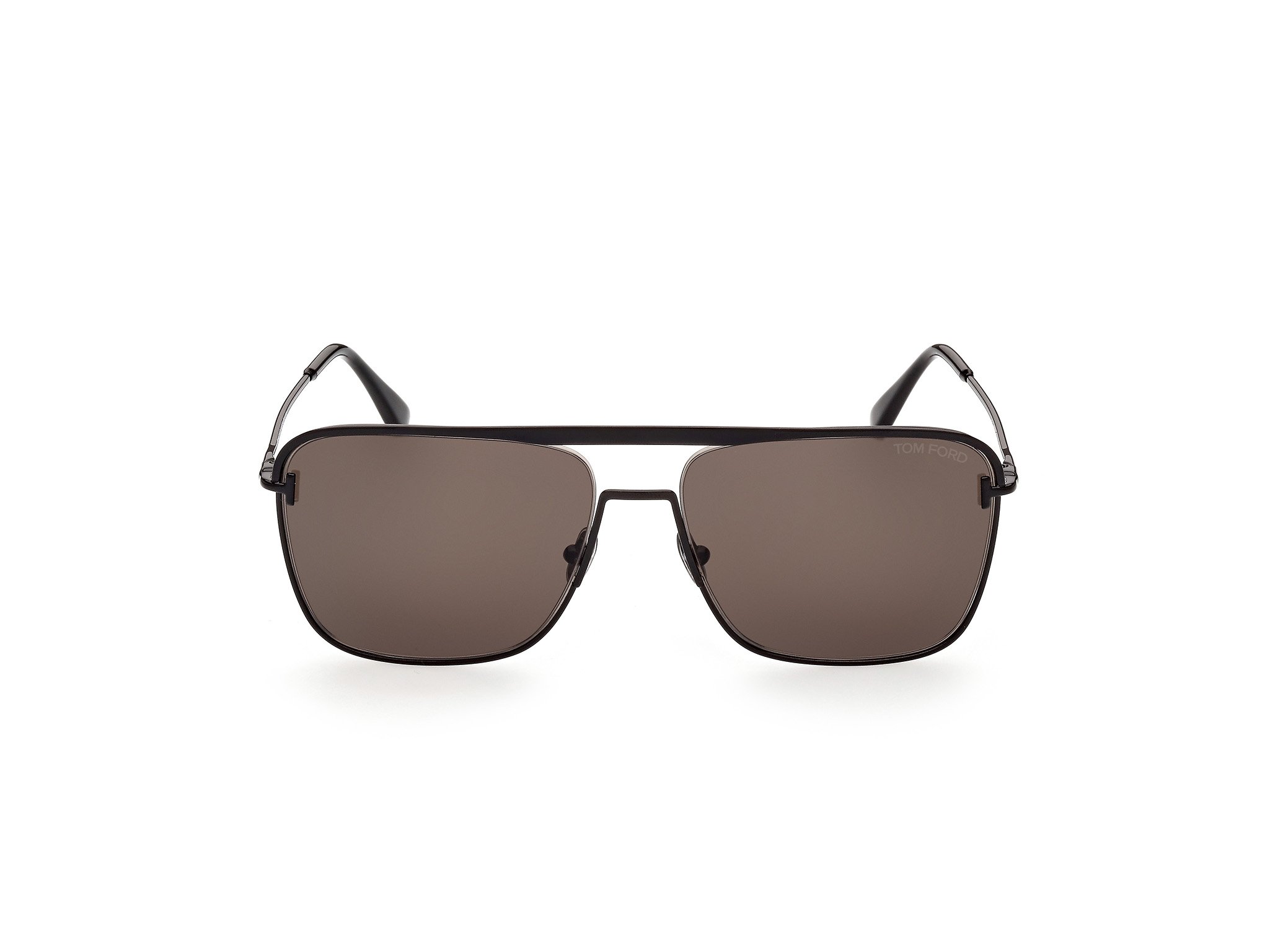 Das Bild zeigt die Sonnenbrille Nolan FT0925 von der Marke Tom Ford in schwarz frontal