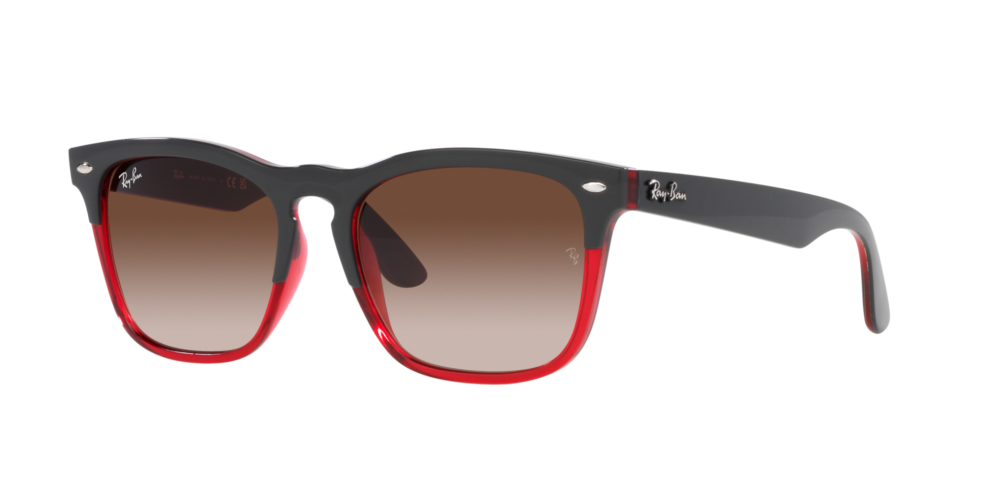 Ray-Ban Unisex Sonnenbrille in Grau/Rot RB4487 663113 54