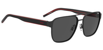 Das Bild zeigt die Sonnenbrille HG1298/S OIT von der Marke Hugo in rot/schwarz.