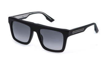 Das Bild zeigt die Sonnenbrille SPLR47 von der Marke Police in Mattschwarz.