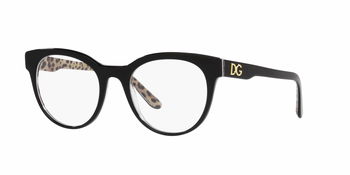 Das Bild zeigt die Korrektionsbrille DG3334 3299 von der Marke D&G in schwarz.