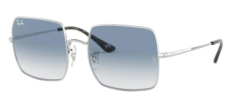 Ray-Ban SQUARE Damen Sonnenbrille in Silber & Eckig RB1971 91493F