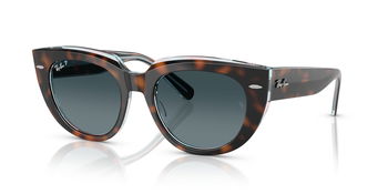 Das Bild zeigt die Sonnenbrille RB2286 1413S3 von der Marke Ray-Ban in Dunkelhavanna/transparent.