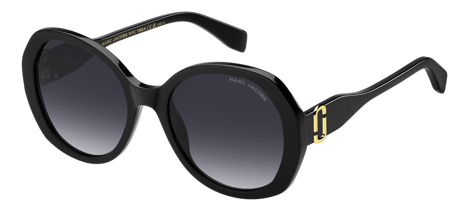 Das Bild zeigt die Sonnenbrille Marc 763/S 807 von der Marke Marc Jacobs in Schwarz.