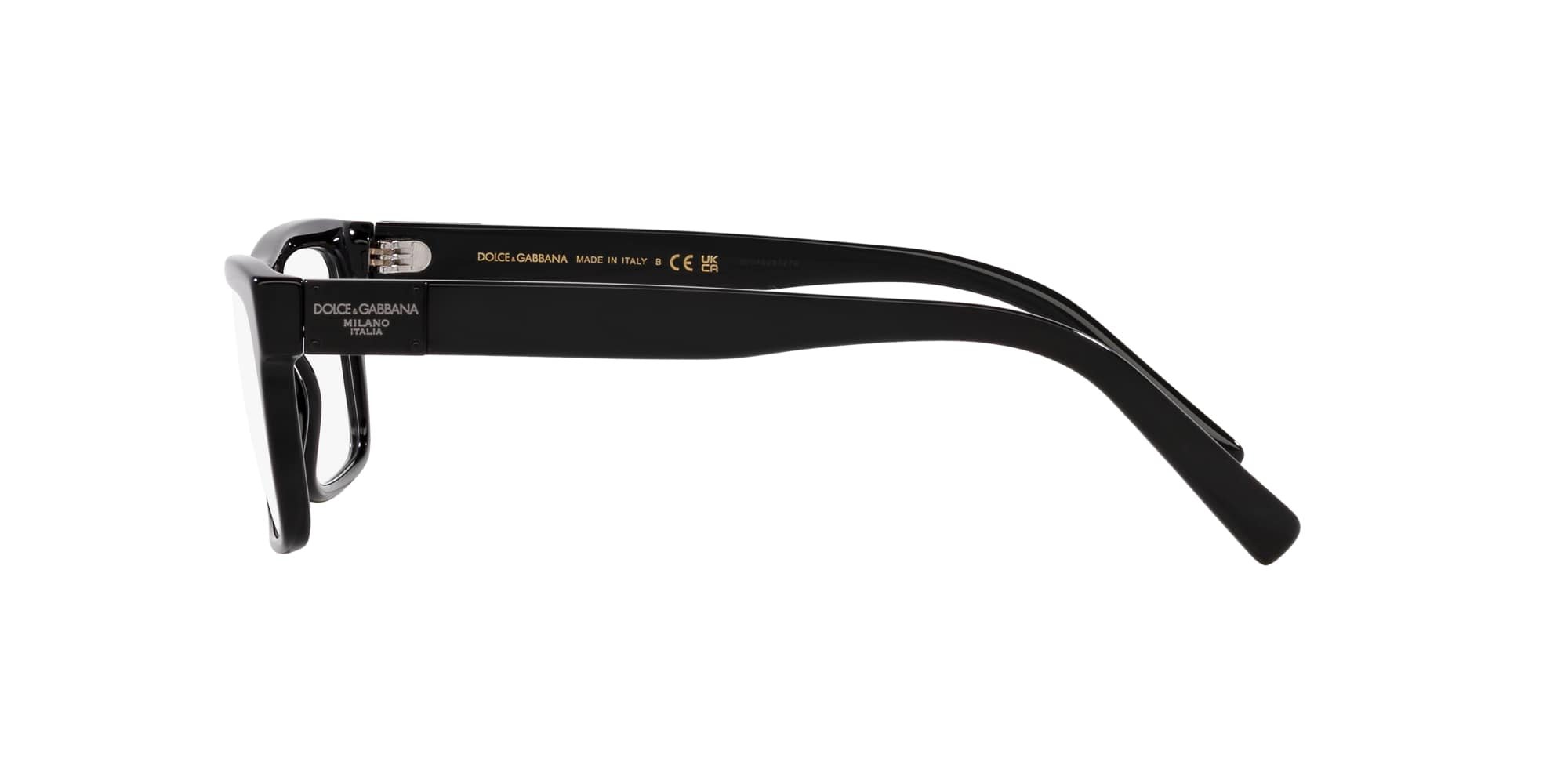 Das Bild zeigt die Korrektionsbrille DG3368 501 von der Marke D&G in schwarz.