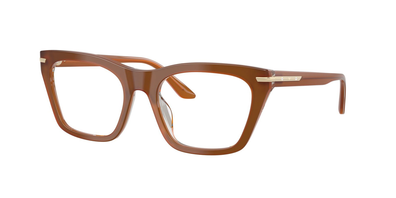 Zu sehen ist die Korrektionsbrille 3283BU von Emporio Armani in der Farbe Hellbraun.