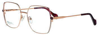 abele optik Metallfassung für Damen in Rotgold/Lila-Grau 151632