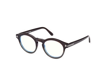 Das Bild zeigt die Korrektionsbrille FT5887-B 056 von der Marke Tom Ford in dunkelbraun.