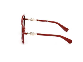 Das Bild zeigt die Sonnenbrille MM0064-H 66F von der Marke Max Mara in Dunkelrot.