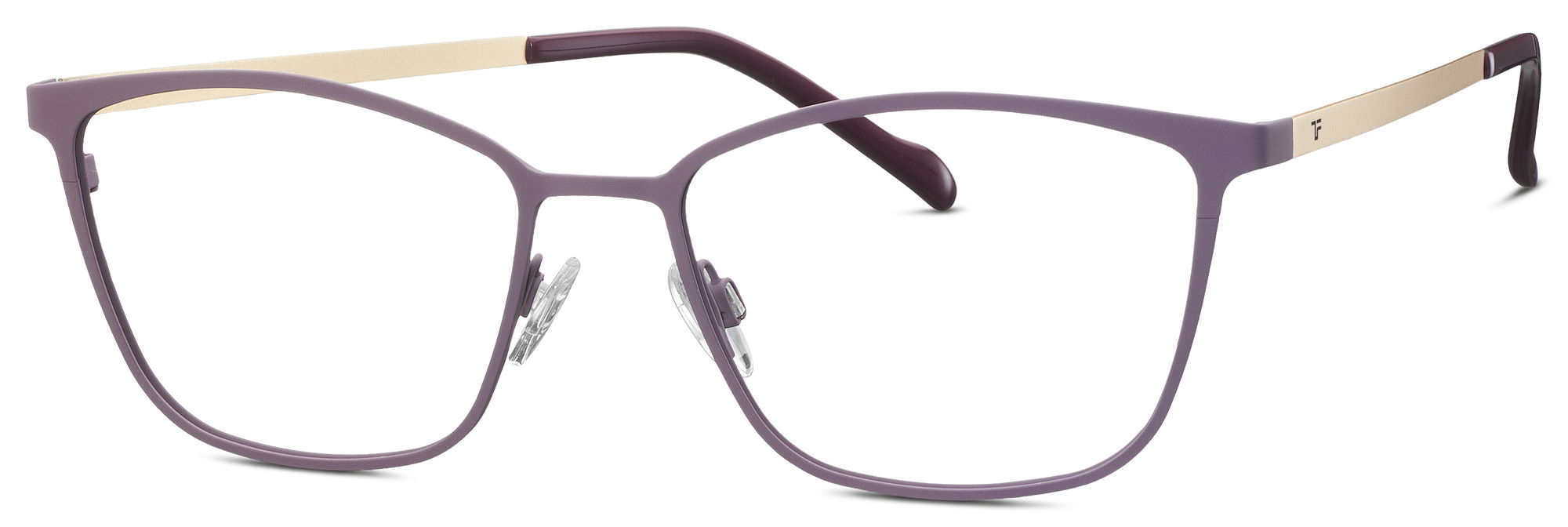 Das Bild zeigt die Korrektionsbrille 826025 55 von der Marke Titanflex in Violett.