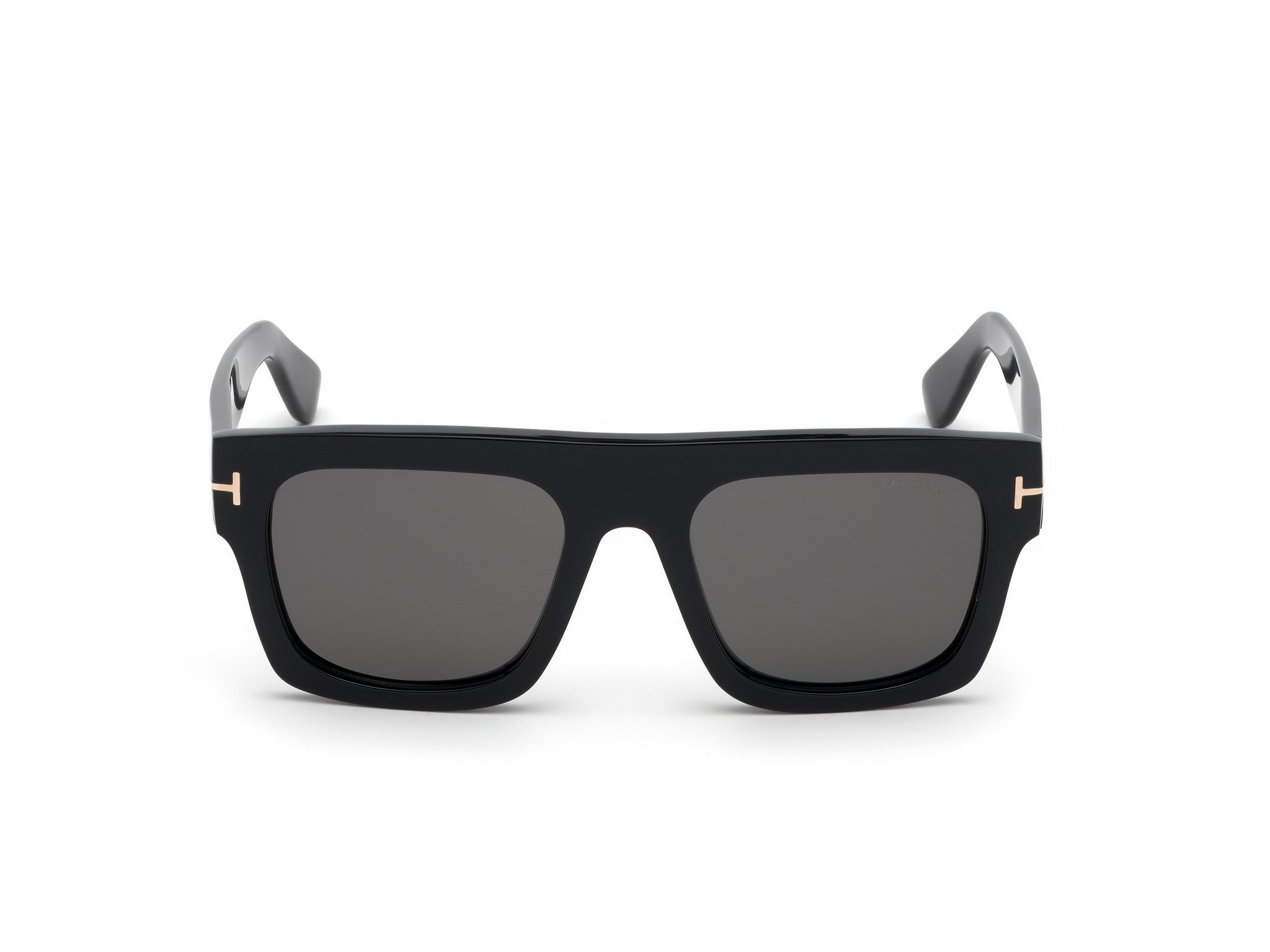 Das Bild zeigt die Sonnenbrille FT0711 der Marke Tom Ford in schwarz von vorne.